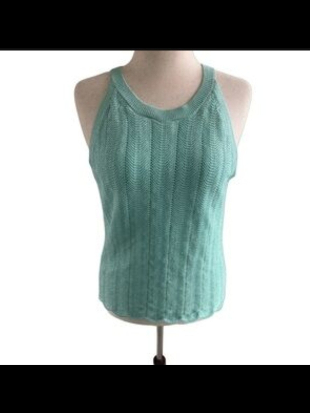 White House Black Market Seafoam Knit Tank